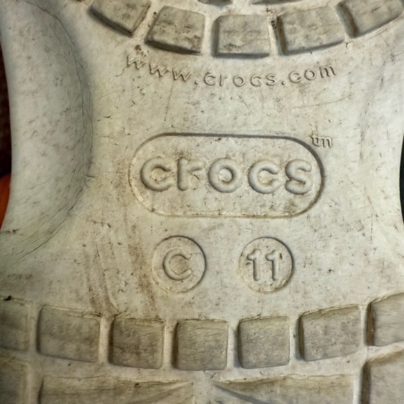 Crocs Unisex Kids Sz C 11 Classic Orange Zing Tie Dye Graphic Clogs - Picture 8 of 8